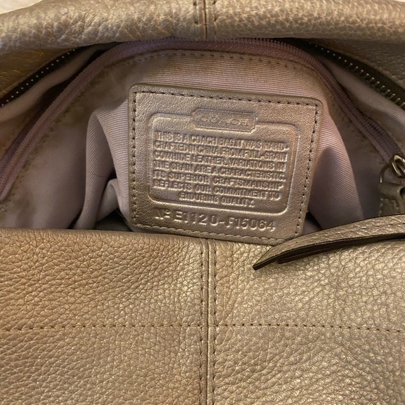 Coach Taupe Leather Shoulder Bag - Picture 5 of 7